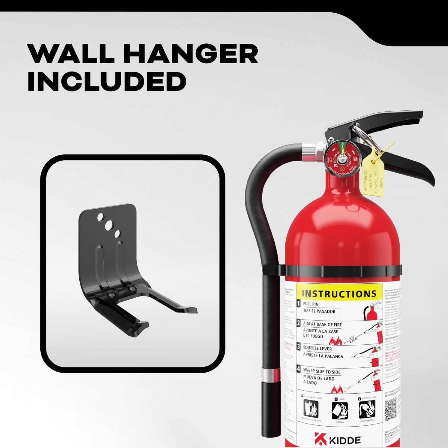 Kidde Commercial-Grade Fire Extinguisher for Office, Schools, Rechargeable, 2A10BC, 2 Pack