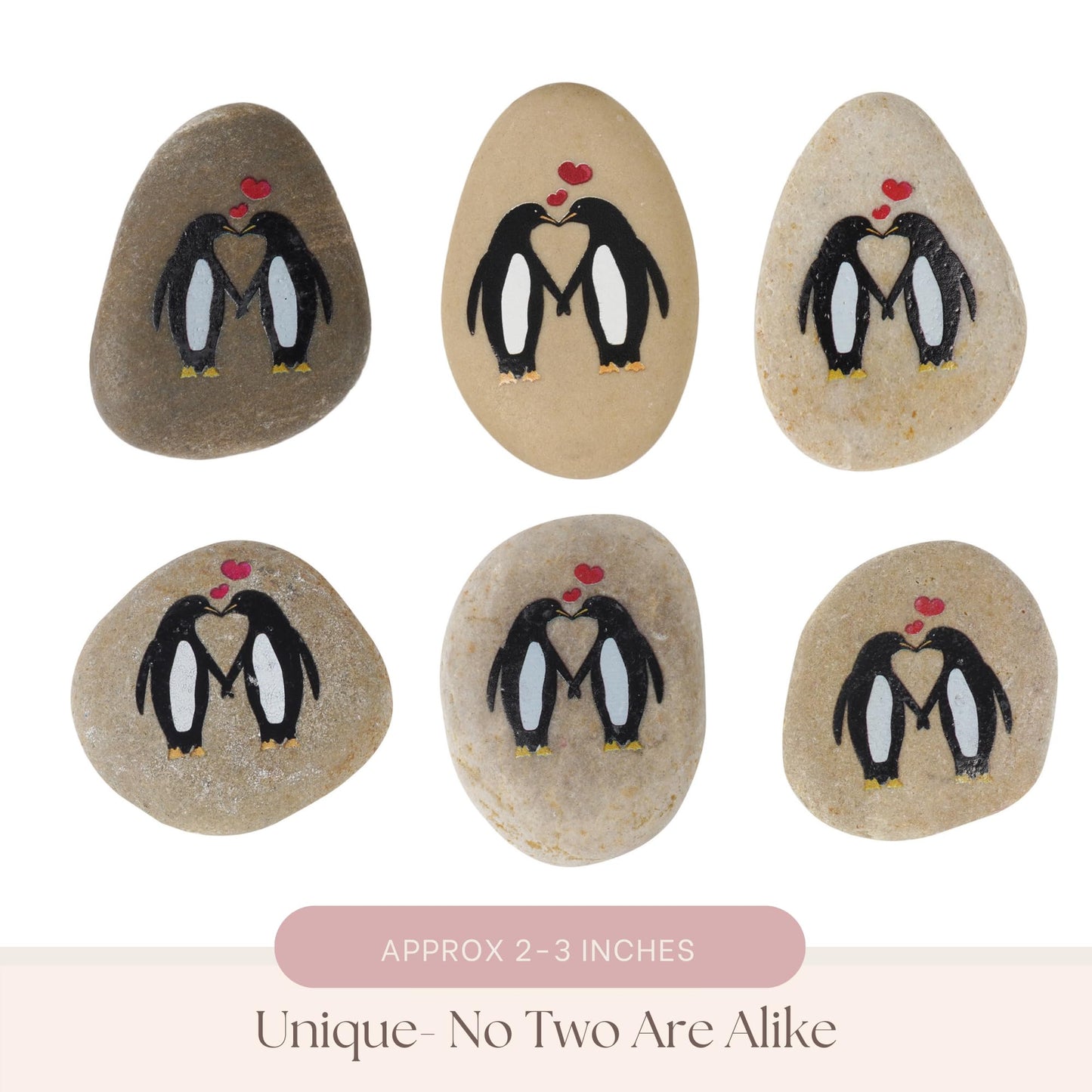 Wedding Anniversary Penguin Pebble Gift - Years Down, Forever to Go” Card & Happy Anniversary Box – Unique Gift for Husband, Wife, Boyfriend, Girlfriend – 1st 10th 25th 50th