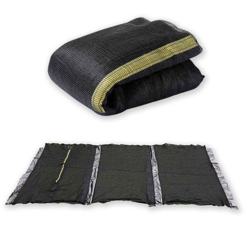 SUOGROLI Trampoline Safety Net, 4/4.6/5/6/8/10/12/13/14/16FT Garden Trampoline Replacement Net, Kids Protective Fence,488cm-12Poles-16ft,Black