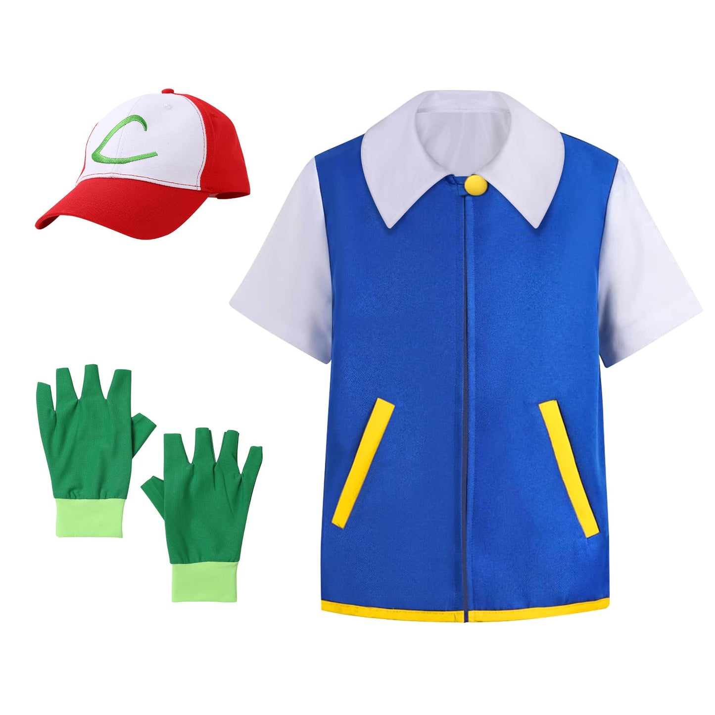 Asuaxy Unisex Adult Halloween Anime Cosplay Costume Men Hoodie Jacket Gloves Hat Sets for Trainers Jacket Gloves Hat