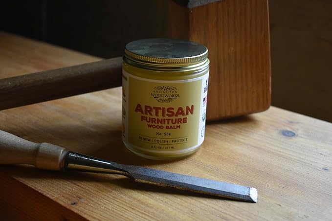 Artisan Furniture Wood Balm No. 524 – Natural Wood Care Restore, Polish & Protect – Food-Safe & No Sanding Needed