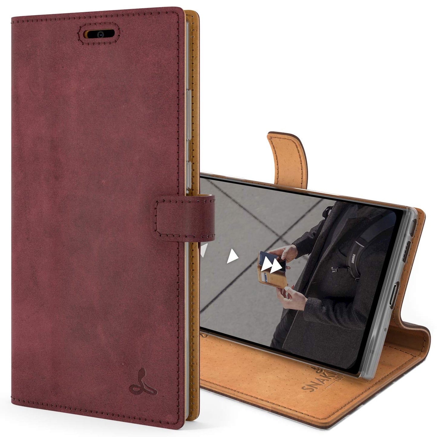 Snakehive Vintage Wallet For Samsung Galaxy S20 Ultra 5G || Real Leather Wallet Phone Case || Genuine Leather With Viewing Stand