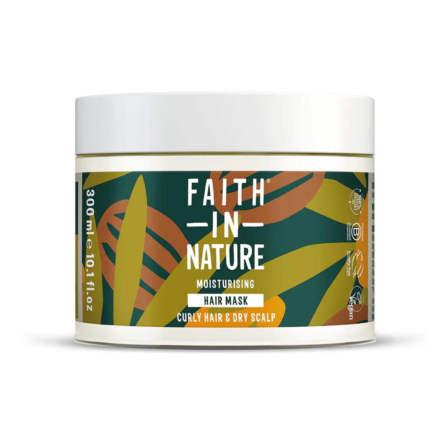 FAITH IN NATURE Natural Hair Mask - Vegan & Cruelty Free, No SLS or Parabens - 10.14 fl oz, Shea & Argan