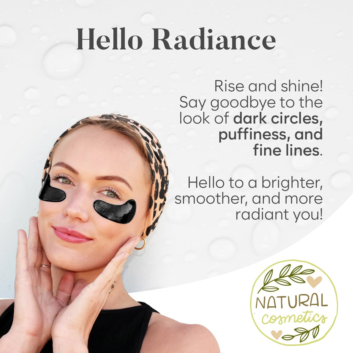 BLOOMORA Snail Mucin Under Eye Patches (30 PAIRS), For Puffy Eyes and Dark Circles, Under Eye Mask with Hyaluronic Acid & Hydrol