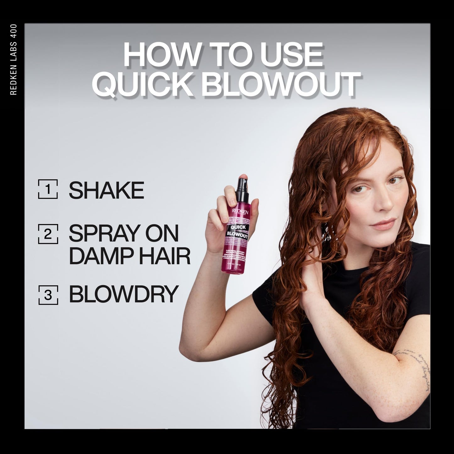 Redken Quick Blowout Heat Protectant Spray | Smooths & Adds Shine | Lightweight Blowdry Styling Primer & Heat Protection for Blo