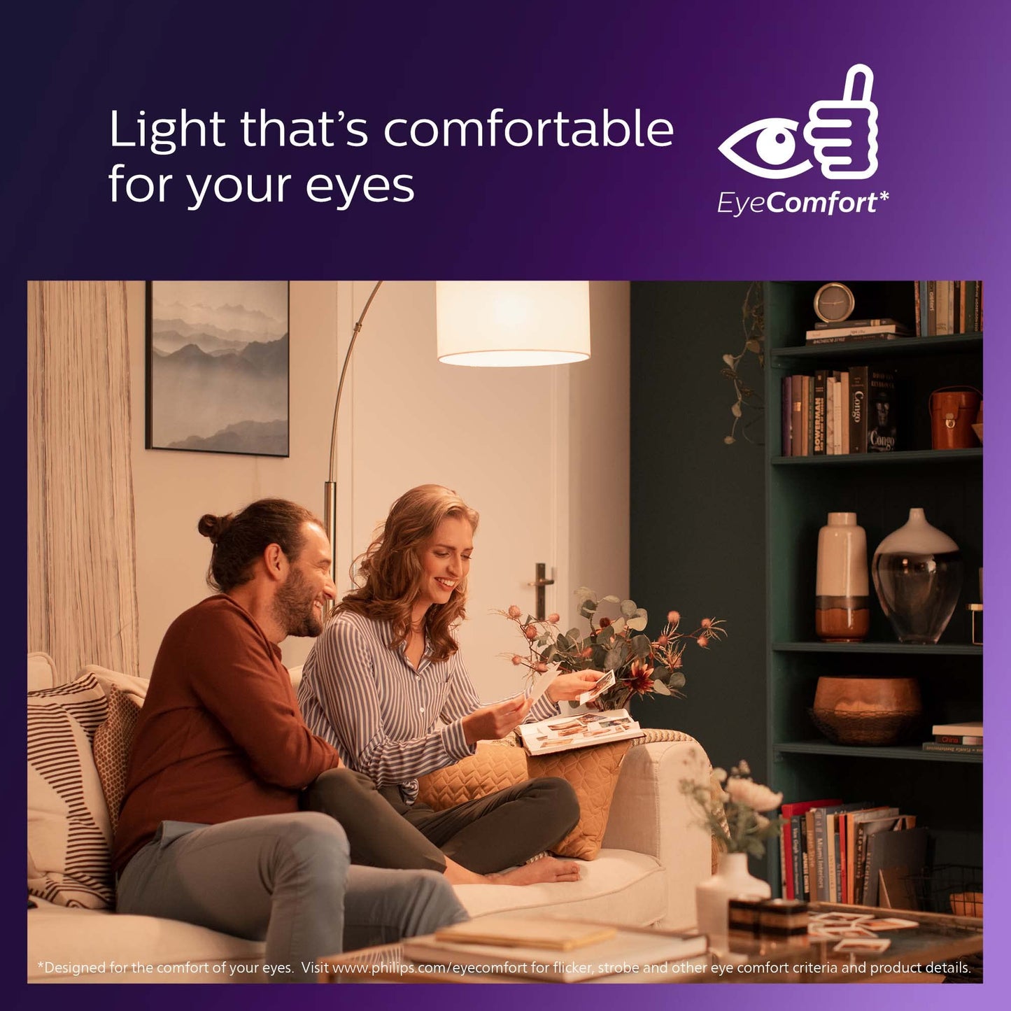 PHILIPS LED 60W A19 4-Pack Ultra Definition Soft White (2200K) 800 Lumen (8W=60W) Dimmable Flicker Free Light Bulbs