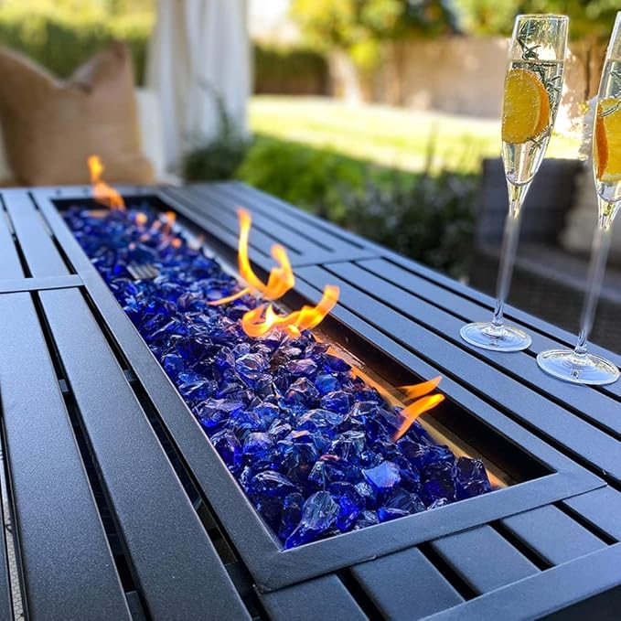 Sophia & William Patio Furniture Sets for 9 with 45" Gas Fire Pit Table Outdoor Conversation Sets 8 Pcs, 2xSofa Chairs, 2xSwivel Cushion Chairs, 1x3-Seat Sofa, 2xOttomans for Porch Poolside Grey