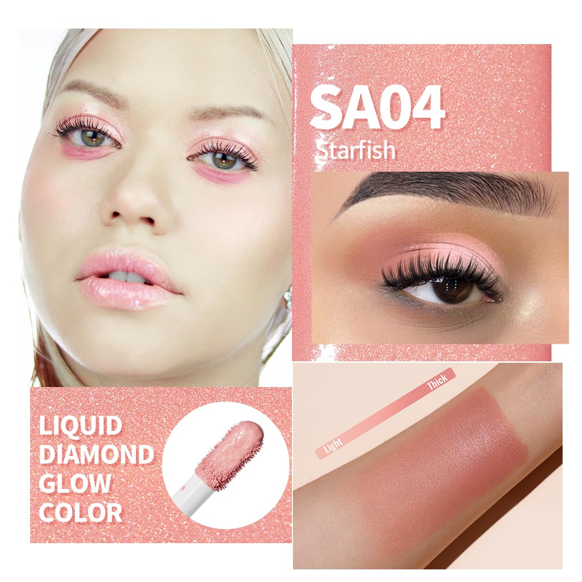 Oulac Matte Eyeshadow - Pink Liquid Eyeshadow Duo | Buildable, Smooth Eye Makeup, Wrinkle Resistant, Vegan, Cruelty-Free SA04