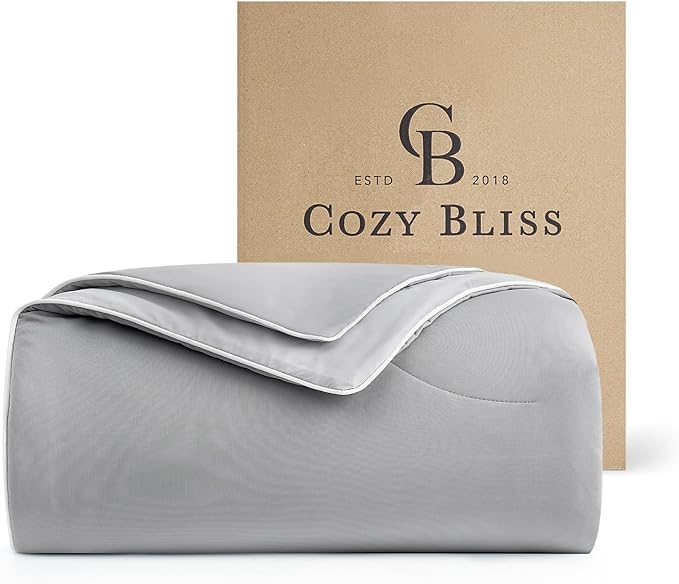 Cozy Bliss Cooling Comforter Queen Size Dual-Sided, Ultra-Soft Cooling Blankets for Hot Sleepers and Night Sweats, Breatha...