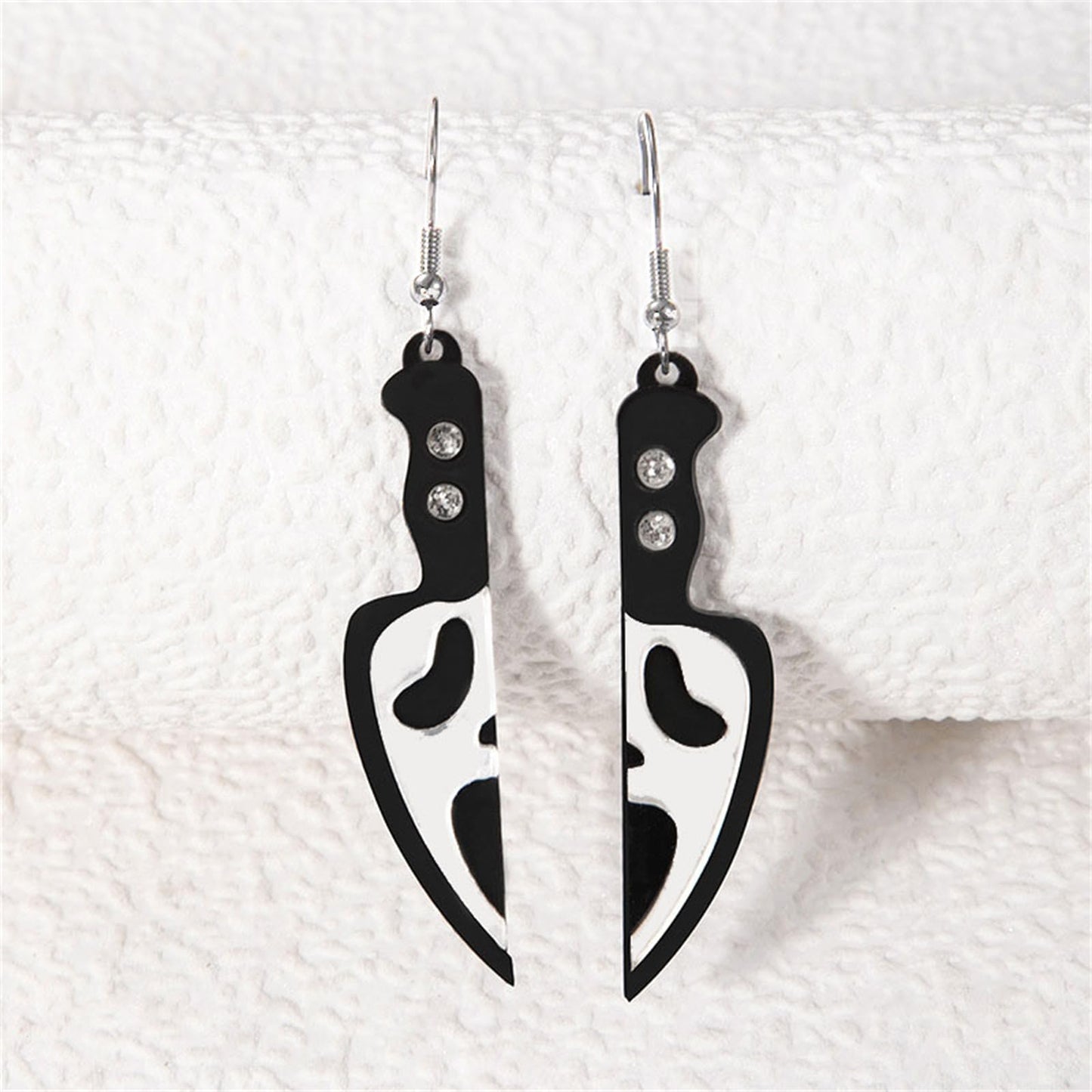 Spooky Ghost Pumpkin Earrings Halloween Cherry Earrings Funny Acrylic Candy Corn Earrings Cute Orange Pumpkin Spooky Ghost Skull