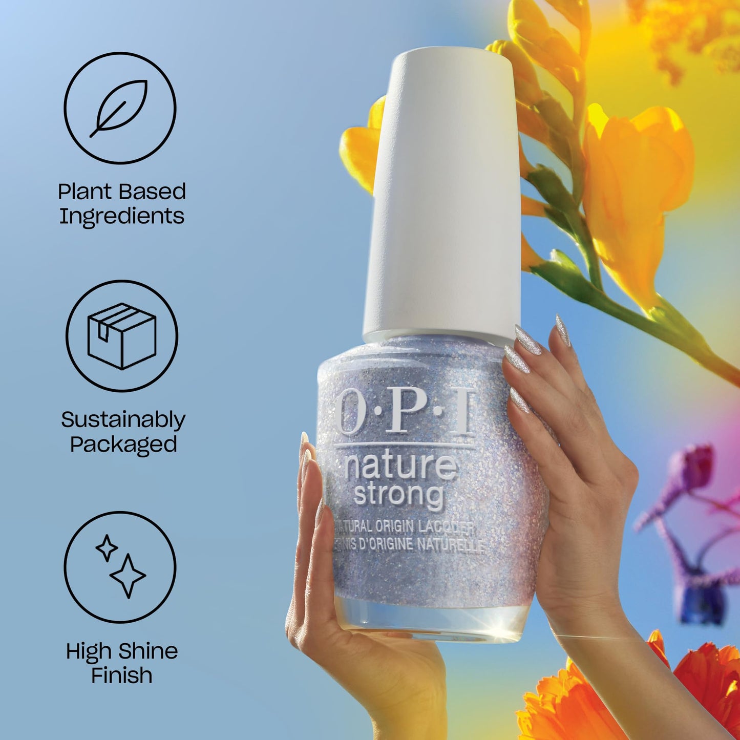 OPI Nature Strong Raisin Your Voice | Opaque Dark Red Crme Natural Origin Nail Polish | Plant Based, Vegan, Cruelty Free