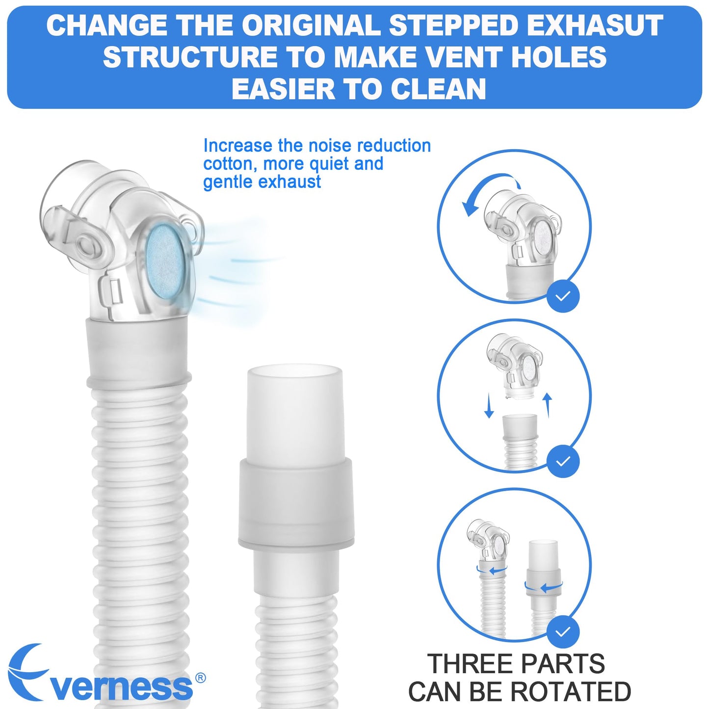 Replacement Set for Wisp Includes Headgear, Short Tube and Frame You Need in One Pack, Great Fit and Durable Use, Excellent Value Replacement Set Supplies by Everness