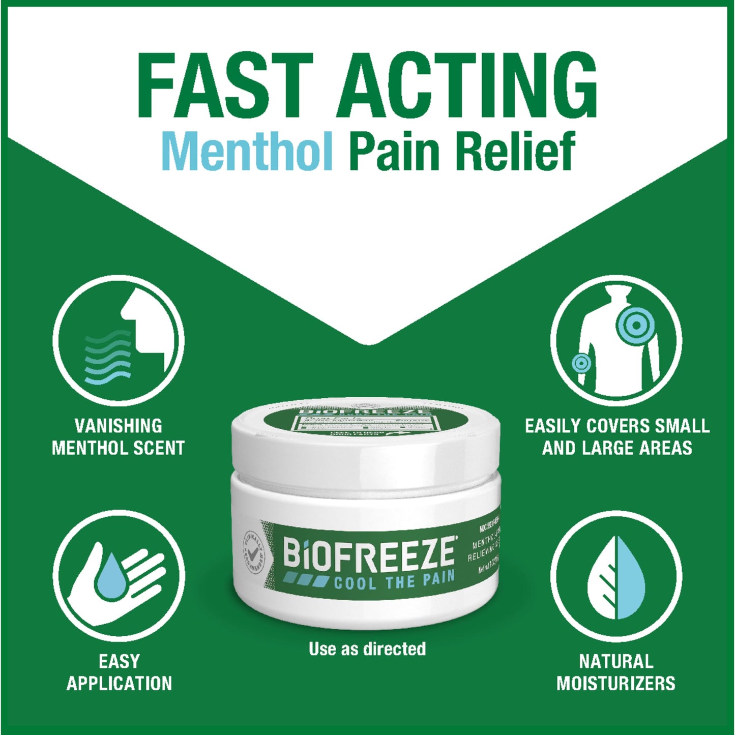 Biofreeze Cream Menthol 3 OZ Jar (Pack Of 3) Associated With Sore Muscles, Arthritis, Simple Backaches, And Joint Pain (Packaging May Vary)