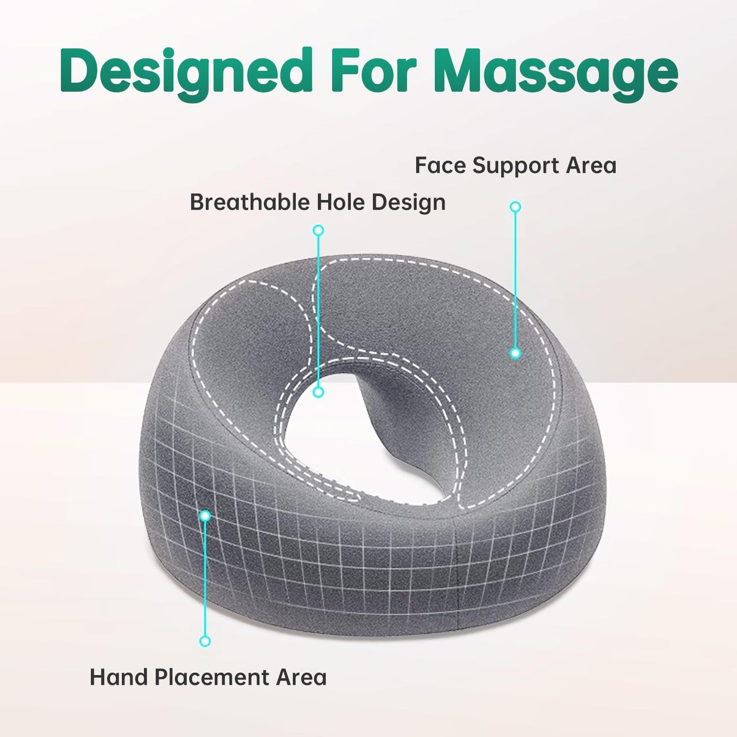 Face Down Pillow Massage Headrest for Bed,Pillow with Air Vent, Face Cradle, Massage/BBL Pillow After Eye Surgery Adjustable Memory Foam Stomach Sleeping Pillow for Rest and Recovery Reimagined
