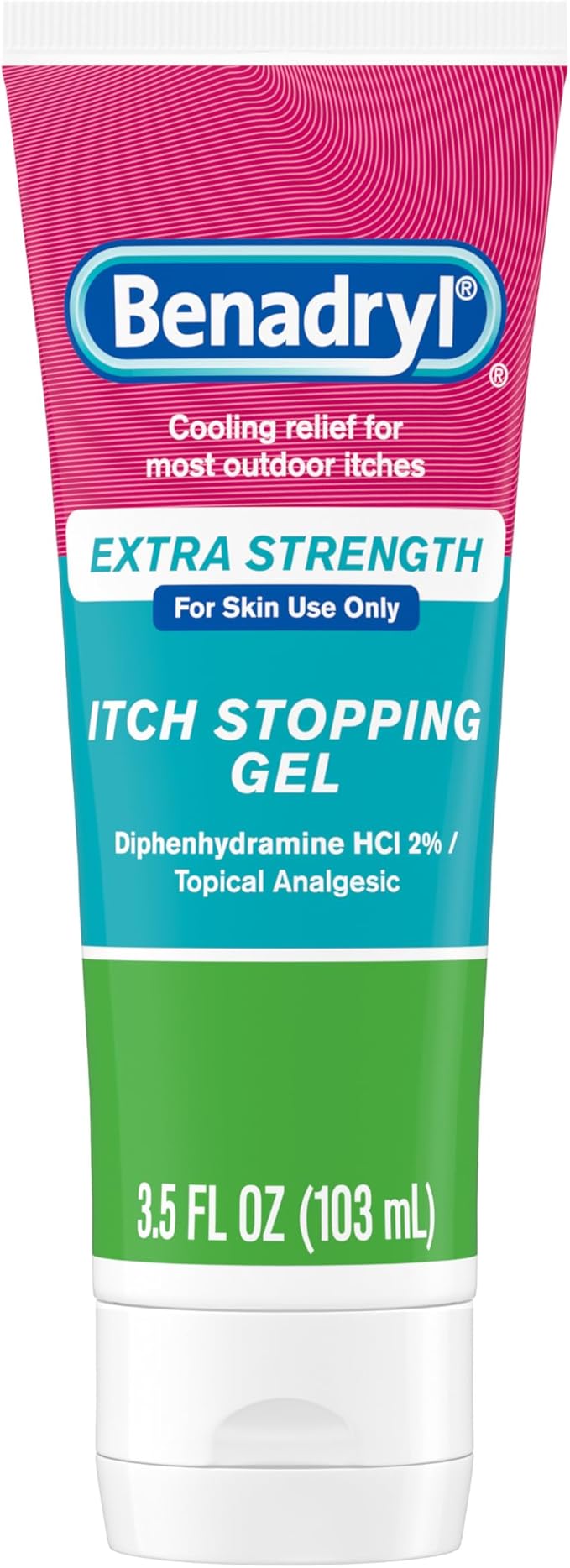 Benadryl Extra Strength Anti Itch Relief Gel, 2% Diphenhydramine HCl, Relief from Insect Bites, Sunburn & More, Great for ...