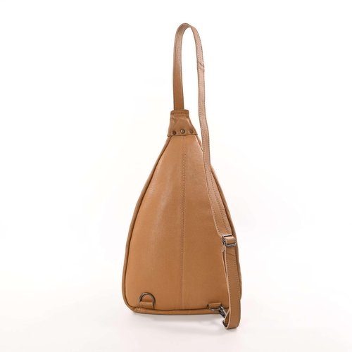Merbaa Sunset Serenade Sling Cowhide Hair on Crossbody Bag - Hand Tooled Unisex Sling Backpack