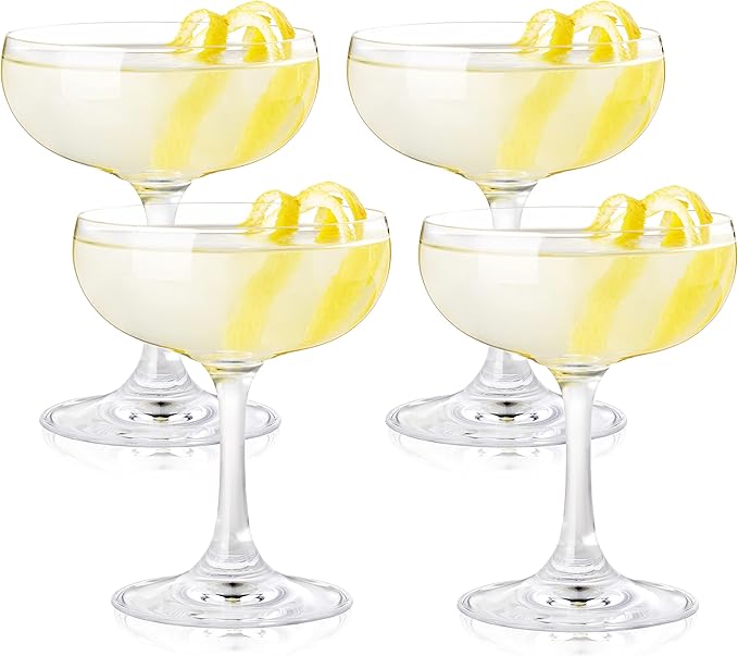 True Coupe Glass, Martini Glasses for Cocktail Party, Perfect for Espresso Martini, Manhattan, Champagne, Elegant 7 oz Gla...