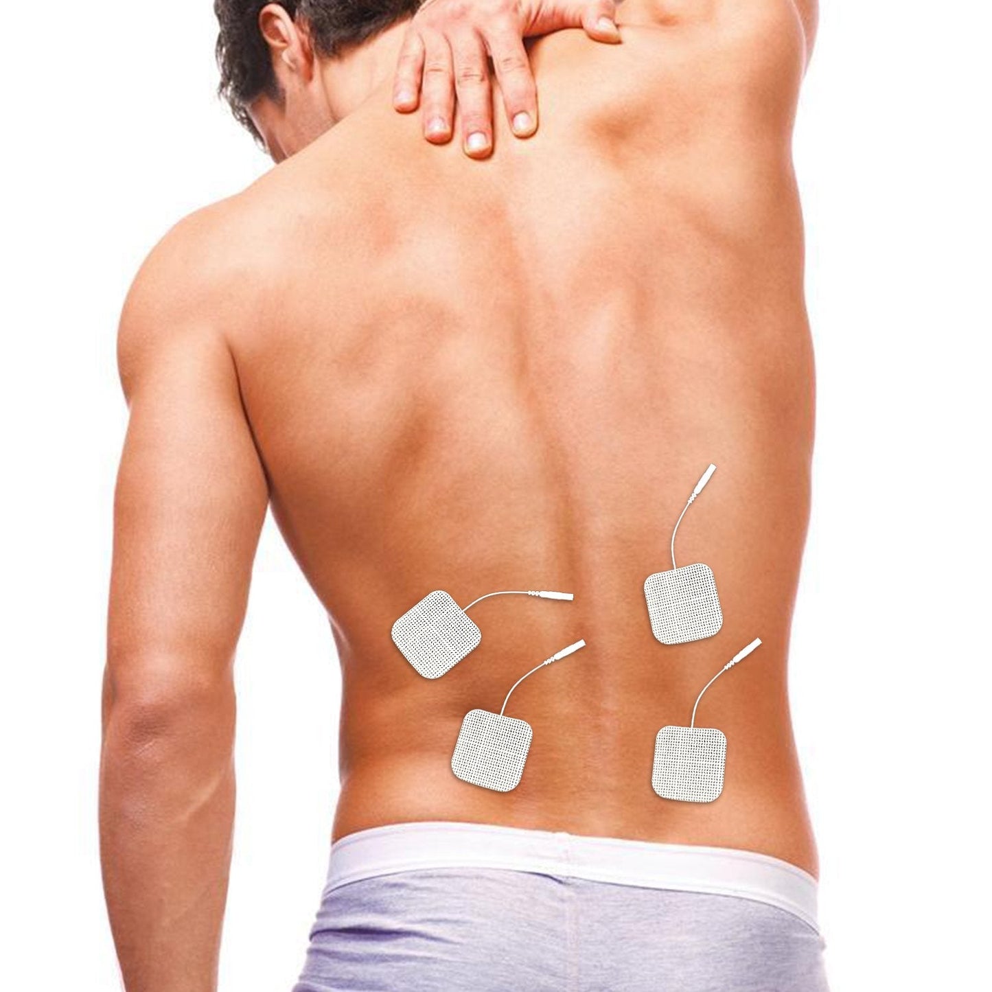 DONECO TENS Unit Pads 2"X2" 48 Pcs Replacement Pads Electrode Patches for Electrotherapy