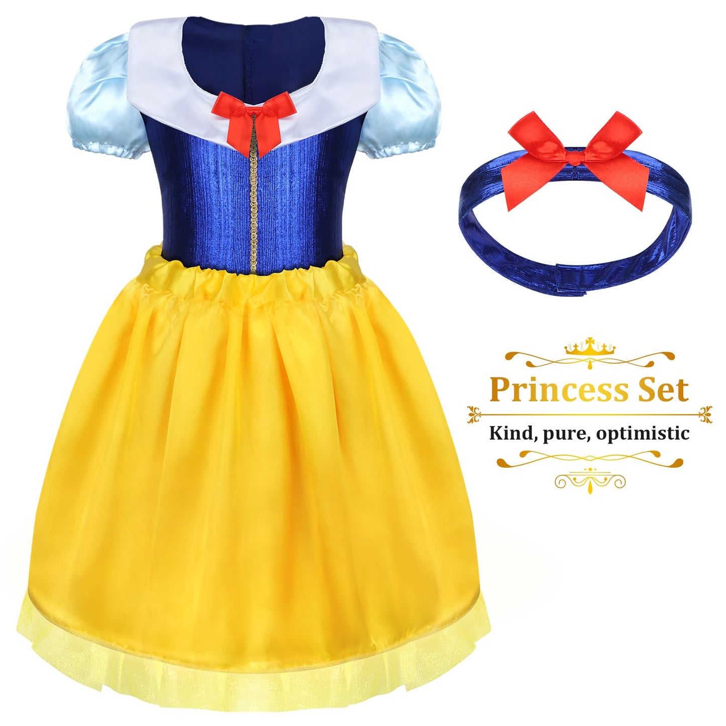 18 Pcs Princess Dress Up Clothes for Little Girl Role Play Costume Gift Set, Princess Dress Up Toys for Toddler Girls, Birthday Christmas Party Gifts for Girls Aged 3-6 Years Old