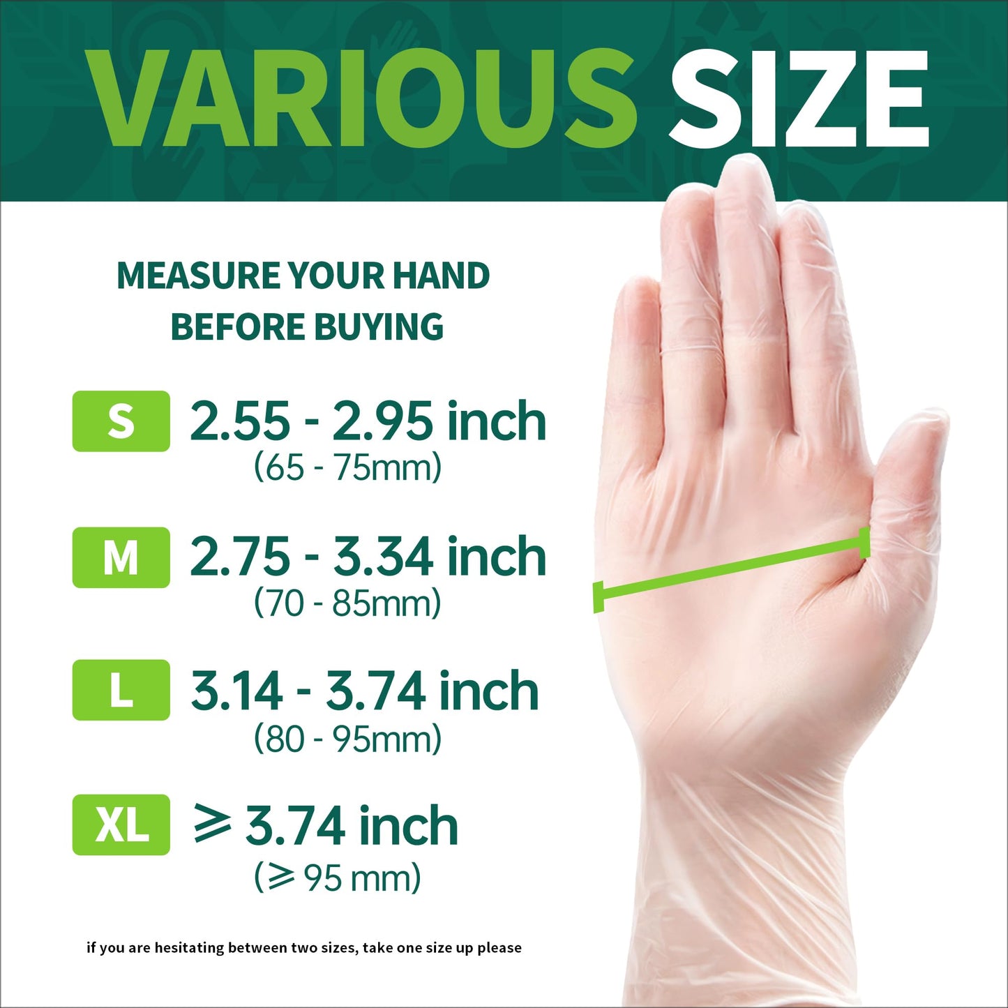Supmedic Vinyl Disposable Exam Gloves, Clear 4 Mil Powder-Free Latex-Free Medical Food-Safe Cooking Cleaning Glove, 100 Pcs (Medium)