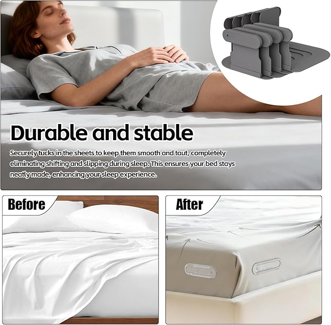 Bed Sheet Fixing - A Safe, Reusable, and Easy-to-use Bed Sheet Fastener That enables Clean and Comfortable Sleep