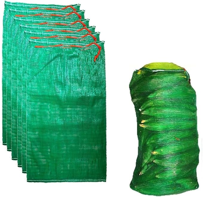 50pcs Produce Storage Mesh Bags Extra Large Reusable Vegetable Storage Bags Sacks 21'' x 32'' Holds up to 50 Lbs Vegetable Storage Bags for Garden Produce Citrus Potato Onion Storage