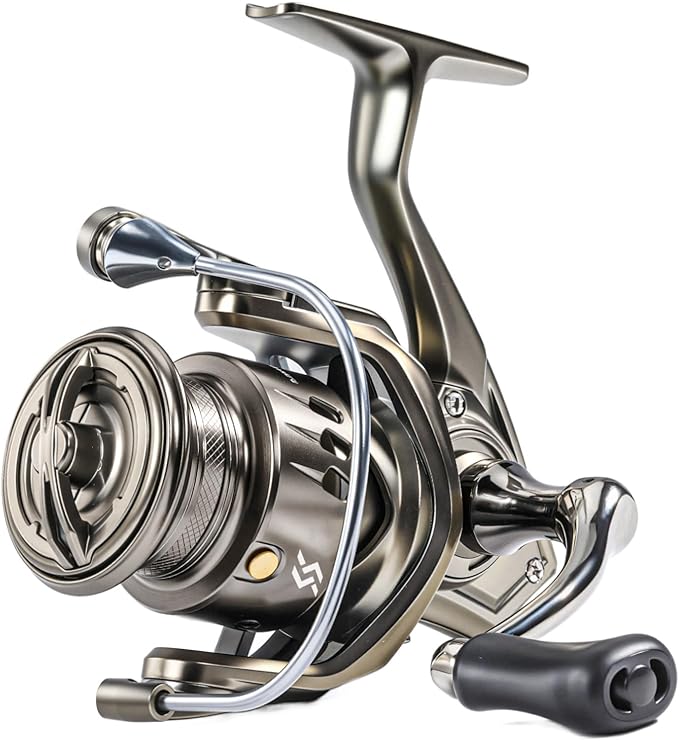 Sougayilang Spinning Reel - 5.2:1 Gear Ratio, 12+1 Bearings Freshwater Saltwater Fishing Reel, Ultra-Smooth CNC Aluminum S...