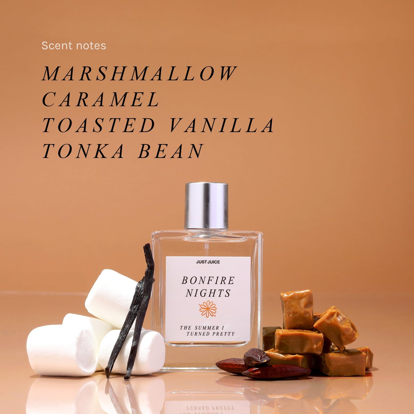 Just Juice - The Summer I Turned Pretty Bonfire Nights - Warm Spice and Toasted Vanilla Perfume for Women and Men - 0.3 oz