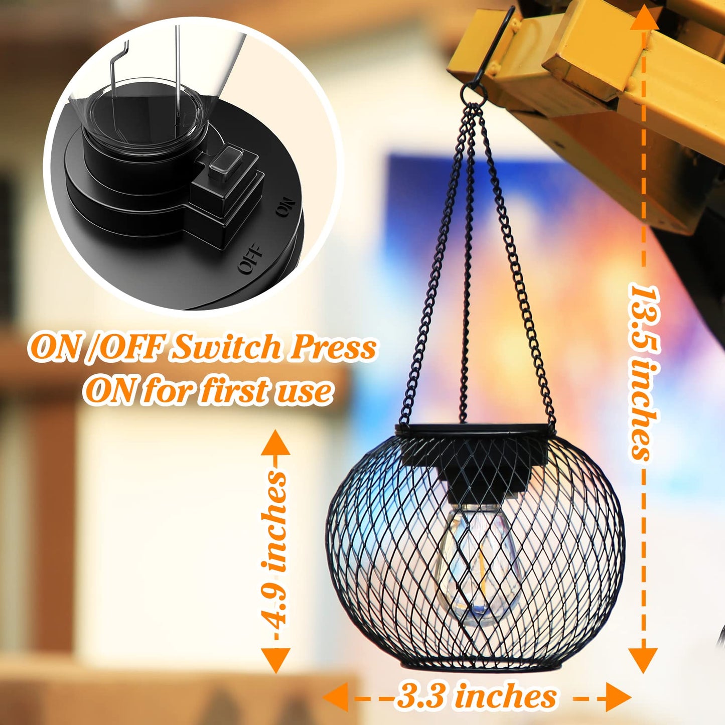 Solar Lantern Outdoor Waterproof, KagoLing Upgraded Hanging Solar Lights Outdoor Garden Decorations Decorative Lighting Solar Powered Waterproof Tree Lantern for Garden Yard Patio Pathway, 2 Pack