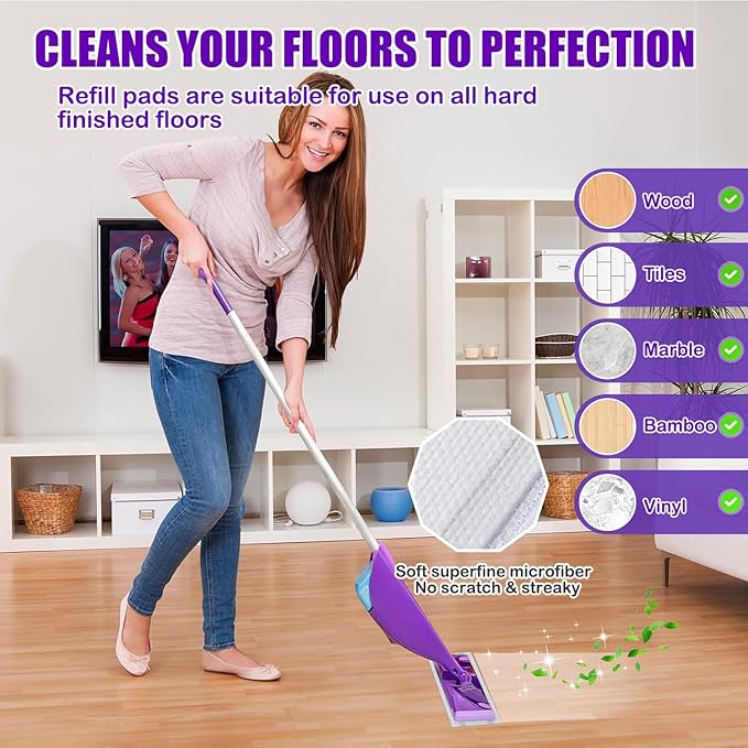 40 Pack WetJet Refills Compatible with Swiffer Mop - Wet Jet Pads for Household Cleaning, for Swiffer Wet Pads Refill, 4 Layers Thickened & Durable | Heavy-Duty Absorbent | Strong Stickiness