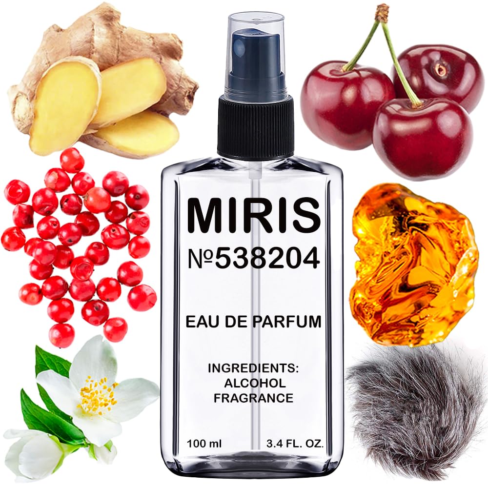 MIRIS No. 538204, Inspired by Electric Cherry, Long-Lasting Unisex Eau de Parfum for Women & Men, Spray 3.4 Fl Oz / 100 ml