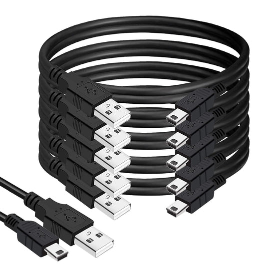 (5-Pack) Mini Usb Cable For Ti 84 Plus Ce Calculator - Usb Charge And Data Cord Compatible With Texas Instruments Ti84 Plus Ce,