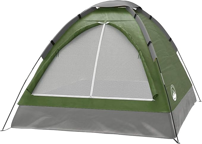 2-Person Camping Tent - Shelter with Rain Fly and Carrying Bag - Lightweight Outdoor Tent for Backpacking, Hiking, and Bea...