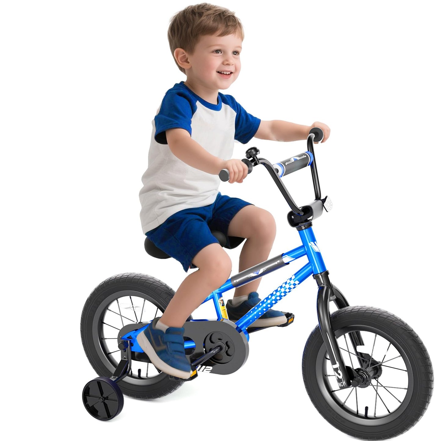 KORIMEFA Toddler Bicycle Kids 12 14 16 inch Bike with Traning Wheel Boys for 1-8 Ages Girls BMX Style Cycle, Coaster Brake, Durable Design, Rider Height 32-50 Inch