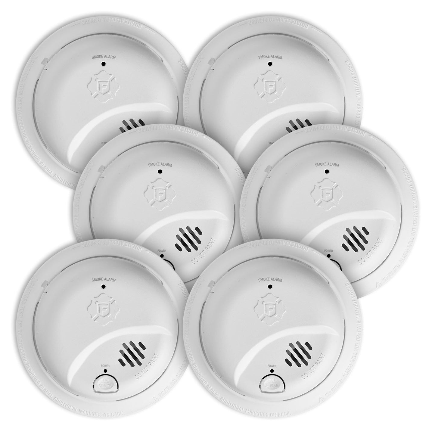 First Alert SMI100-AC, Hardwire Interconnect Smoke Alarm with Battery Backup, 6-Pack