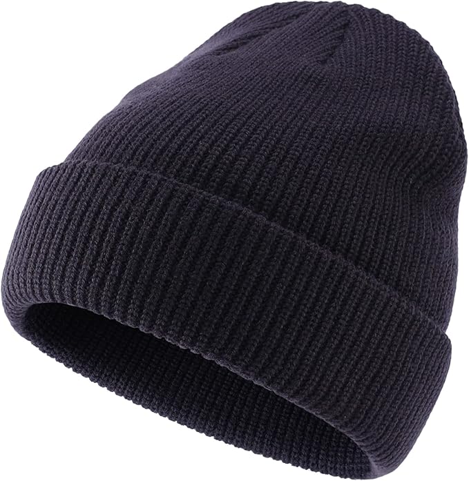 Connectyle Classic Double Layer Knit Beanie Hat Warm Thick Acrylic Winter Hats Daily Cuffed Beanies Watch Hat for Men Women