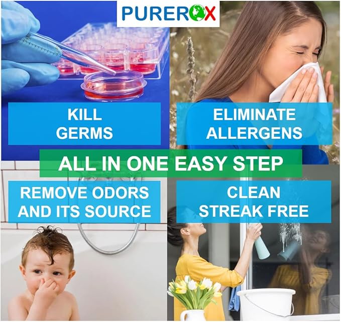disinfectant (16oz, 2pk) Eliminate 99.9999% MRSA, Norovirus, Viruses, Fungus, Bacteria. Hospital Grade. Safe for Use Anywhere. No residue. Suitable for All Surfaces.