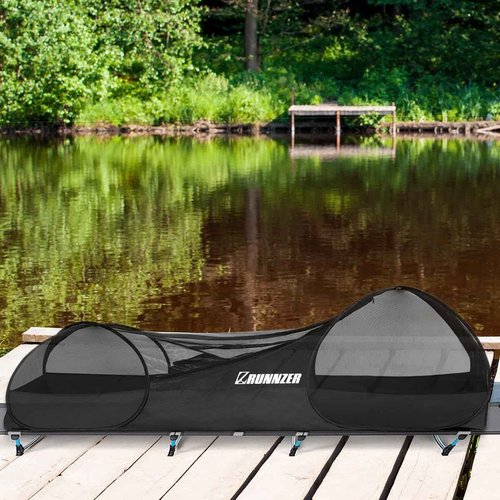 L RUNNZER One Person Tent, Pop Up Mosquito Tent for Outdoor Camping, Backpacking, Hiking, Trekking & Bike-Touring, Ultralight One Person Pop Up Camping Tent