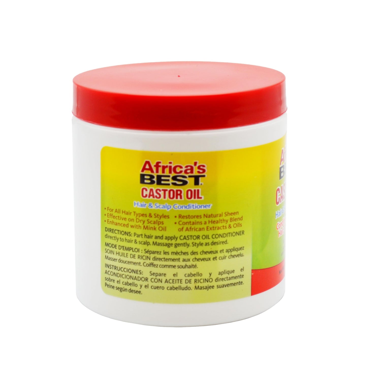 Africa's Best Castor Oil Hair & Scalp Conditioner, Lightweight Formula, Conditions and Moisturizes Scalp, Fortifies your Hair, F