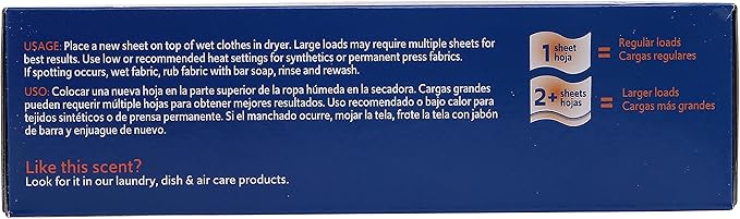 Clorox Fraganzia Fabric Softener Dryer Sheets, Hawaiian Scent - Wrinkle Reducing Scented Softening Laundry Dryer Sheets for Great Smelling Clothes, 105 Count