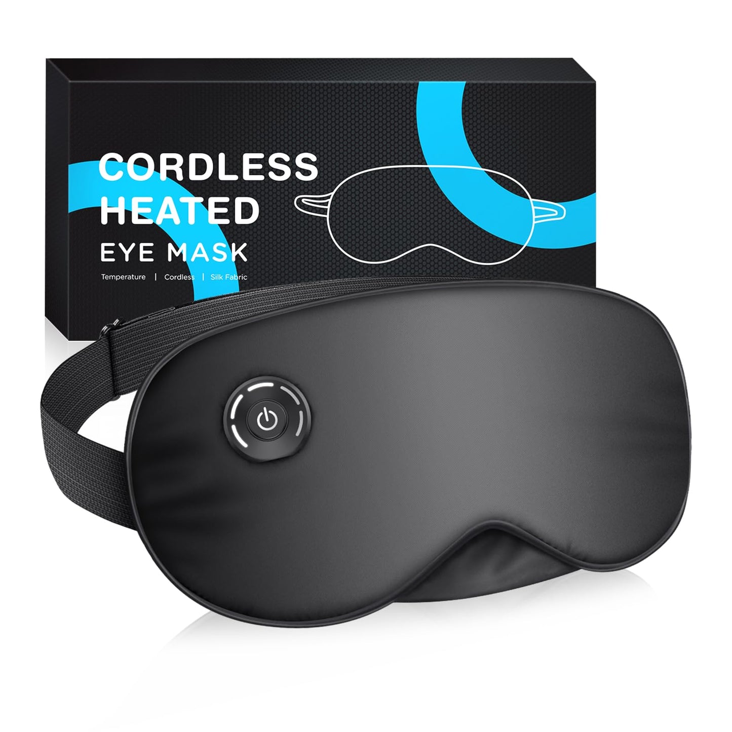 Heated Eye Mask Cordless,Silk Eyes Heating Pad for Sleeping,Washable Sleeping Dry Eye Mask for Dry Eyes, Blepharitis, Sinus Migraine