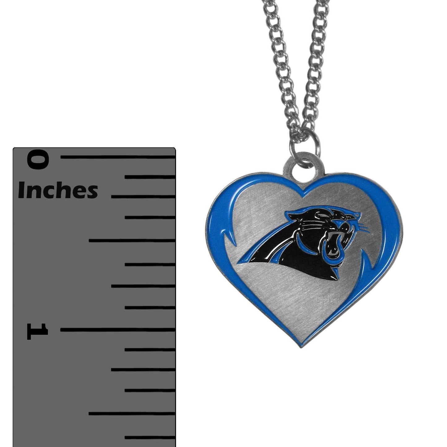 Siskiyou Sports NFL Carolina Panthers Womens Heart Necklace, Team Color, 22 inch