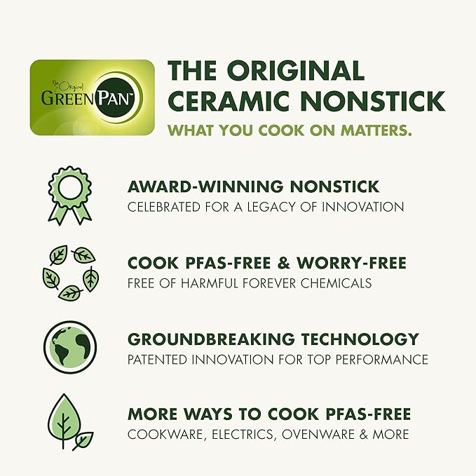 GreenPan Nonstick Reserve Pro 10” & 12” Frying Pan Set, NSF Certified Ceramic, Hard Anodized PFAS-Free Skillets, Stainless Steel Handles, Oven & Dishwasher Safe, Twilight Blue