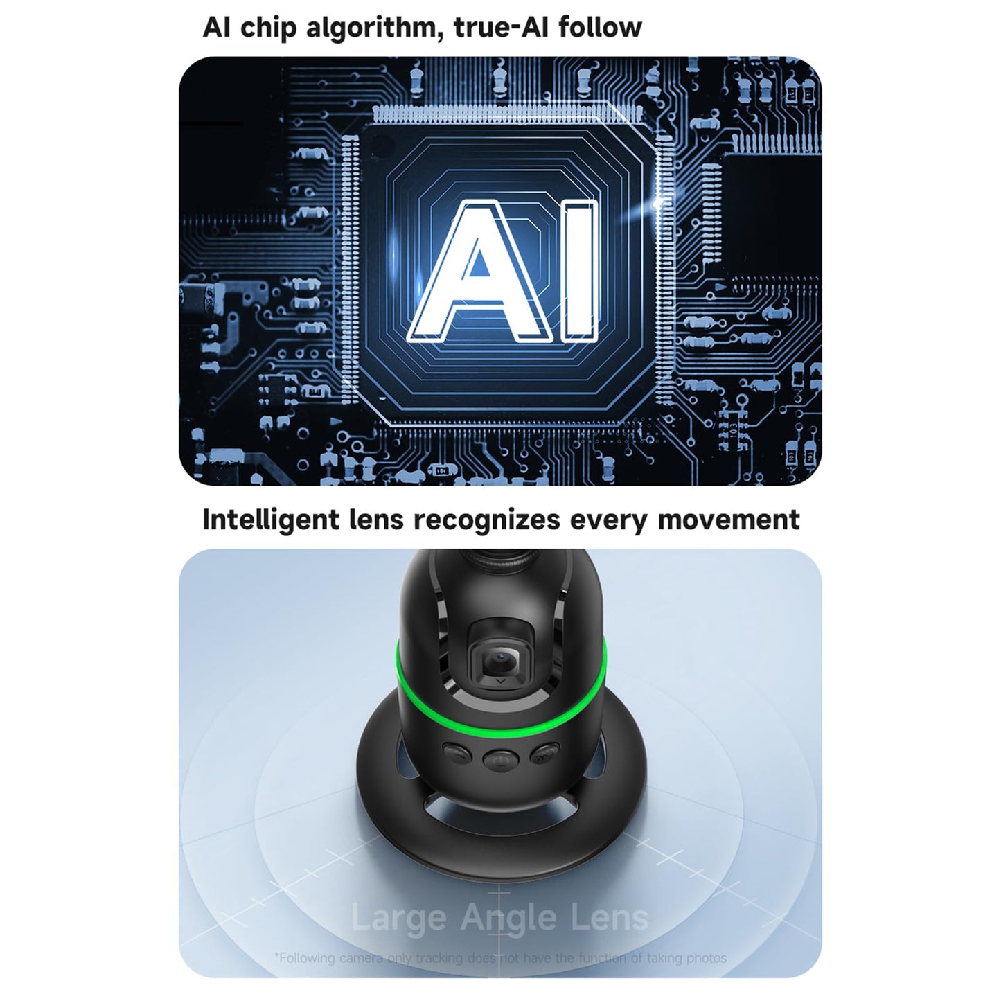 Andoer 360° Auto Face Tracking Gimbal Auto Tracking Phone Holder Smart Selfie Gimbal Stabilizer Robot Cameraman Gesture Control with Quick Release Phone Clamp for Vlog Live Streaming Video Recording