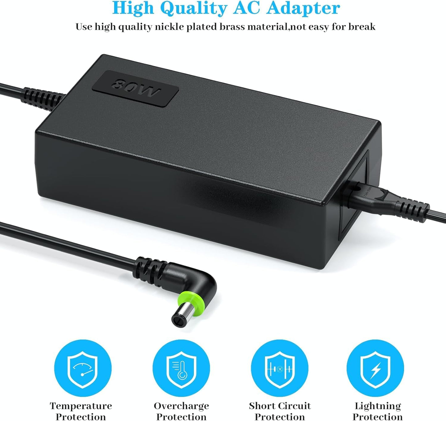 HHZ 80W Charger Compatible with Philips DS500 DS700 DSX510H11C DSX520T11C, DreamStation 2 Respironics CPAP Auto Pro Ref 1144267 MEA080A12C 12V 6.67A Adapter 1118499 100589 Power Cord Supply