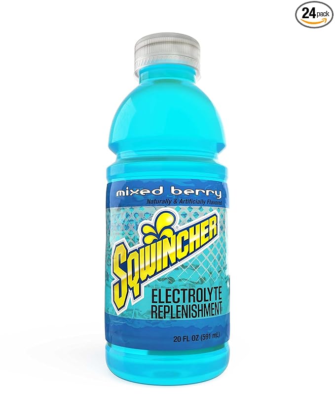 Sqwincher Activity Drink Bottles | Mixed Berry Flavored | Low Calorie | Low Sodium | Ready-To-Drink | Electrolyte Replenis...