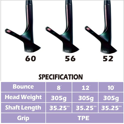POSSOT Golf Wedge, 56 Sand Wedge Degree for Man and Women with Beautiful Black Colorful Finish