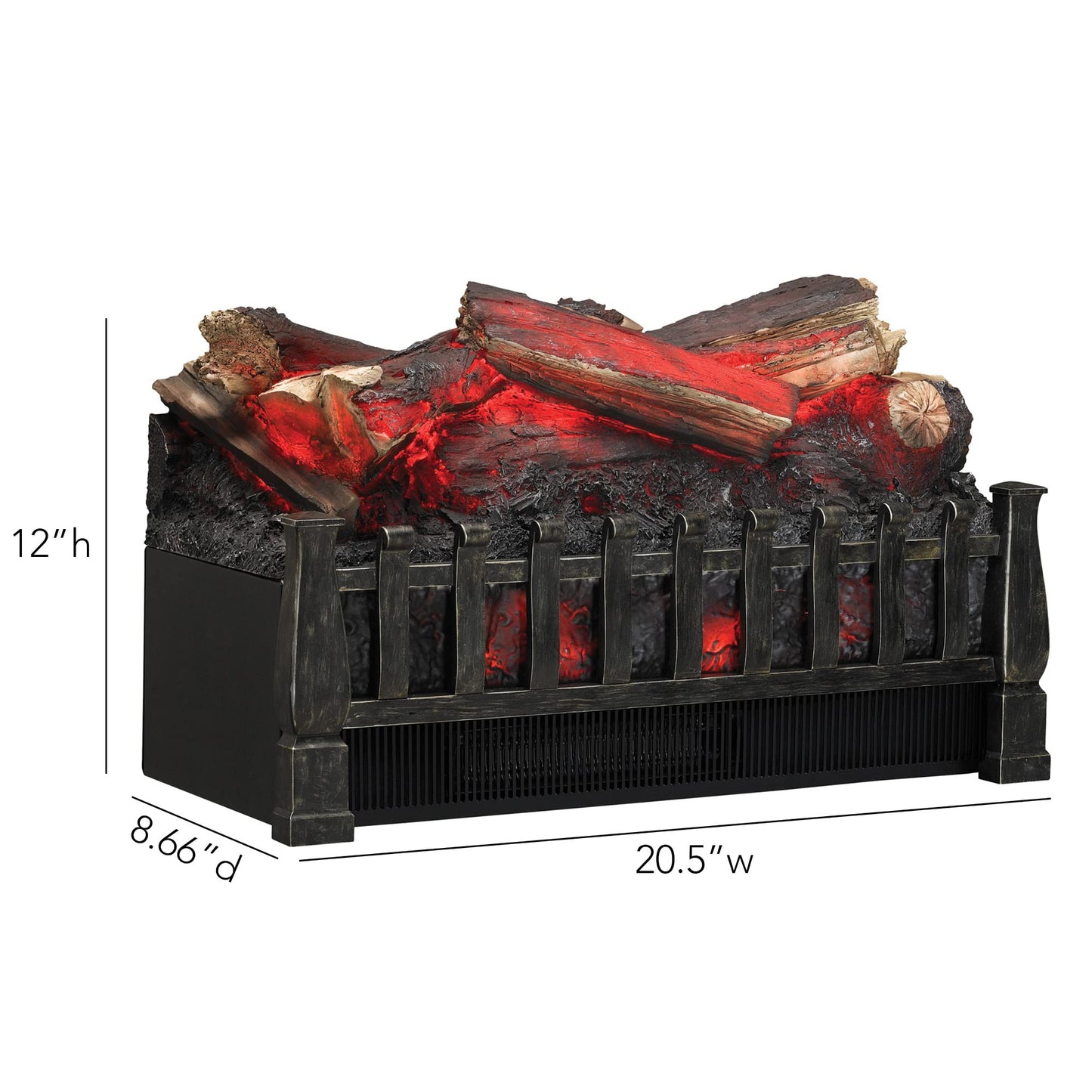 duraflame Electric Log Set 400 Sq Ft Heater, Faux Logs Insert with Lifelike Flames for Existing Fireplaces, Remote Control Included