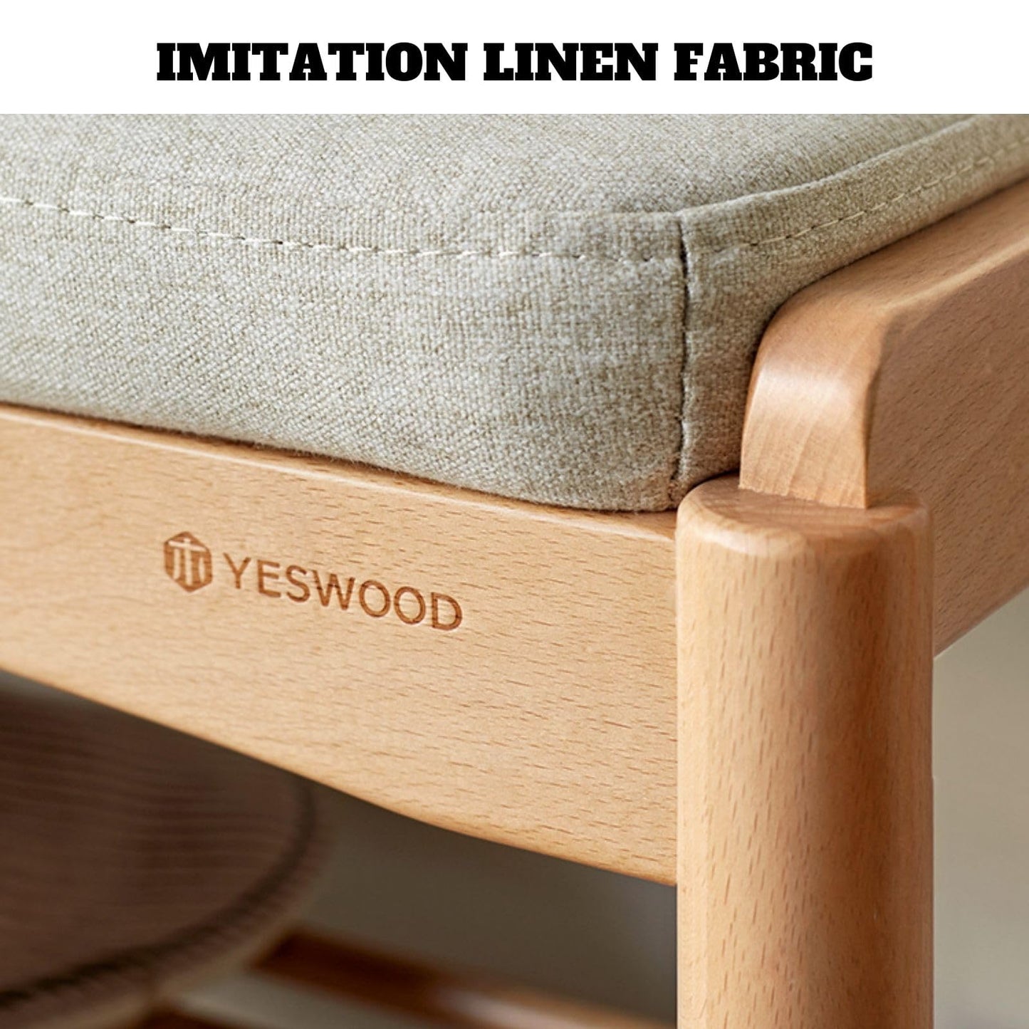 Vadisun Solid Wood Shoe Bench Assembled, Shoe Rack Bench with Cushion for Entryway, Living Room, Bedroom, Hallway, 11.8" x 23.6" x 16.5", Natural