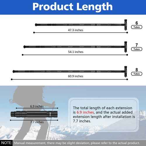 aiGear Hiking Walking Stick 12 in 1 Tactical Walking Staff with 3 Survival Tool Adjustable Outdoor Trekking Poles for Survival Camping Hiking